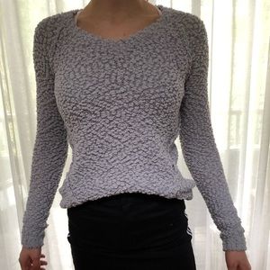 Baby blue popcorn sweater